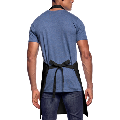 Kochschürze „Life is not just black and white“ – Statement mit Dalmatiner und Farb-Splash - Schwarz