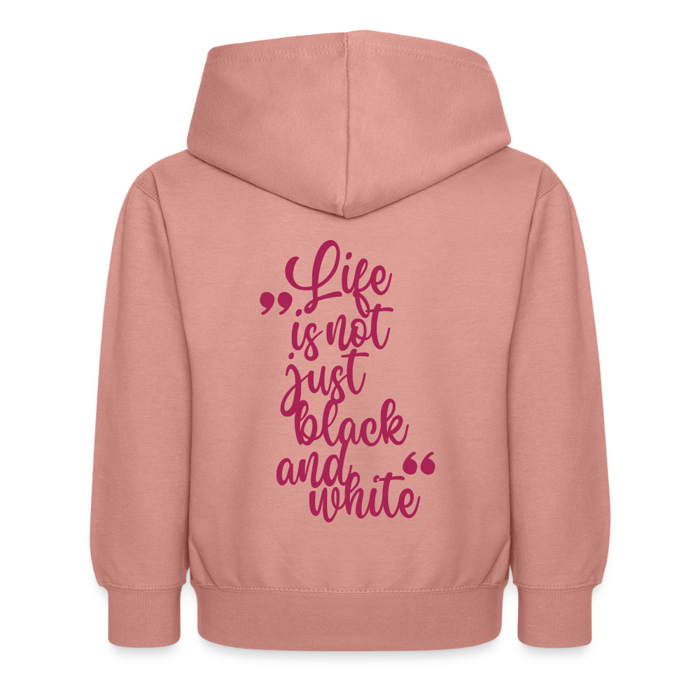 LiNBW. Kinder Hoodie Life is not just black and white - Altrosa