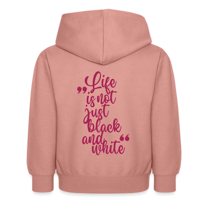 LiNBW. Kinder Hoodie Life is not just black and white - Altrosa