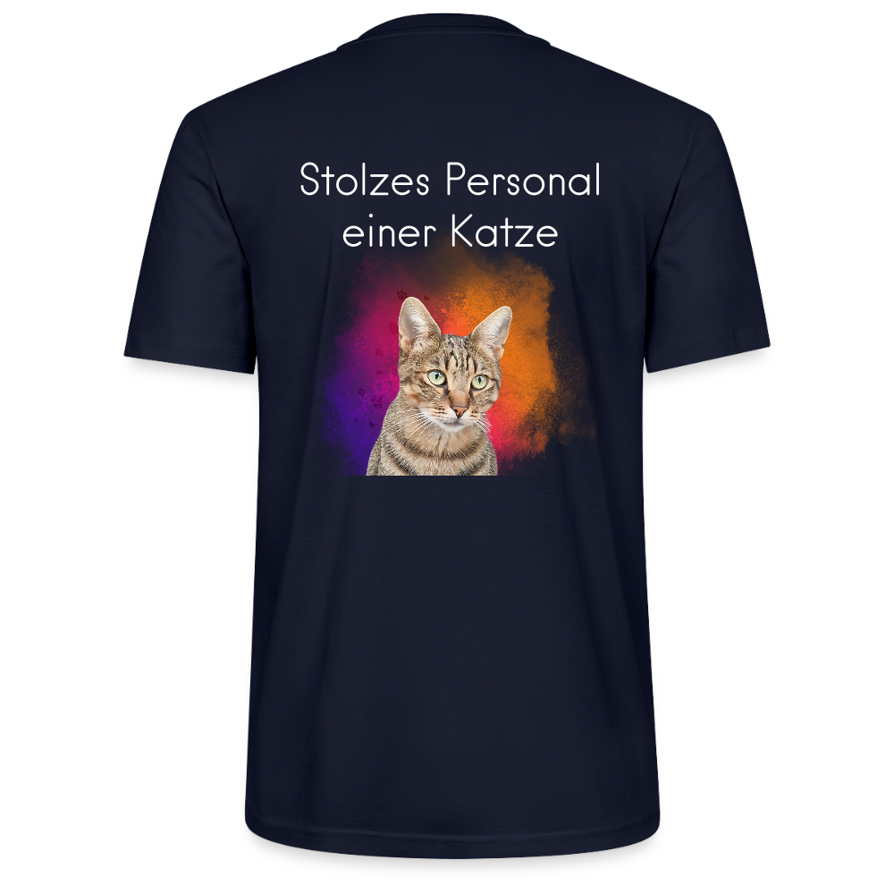 LiNBW. Männer T-Shirt Stolzes Personal einer Katze - Navy