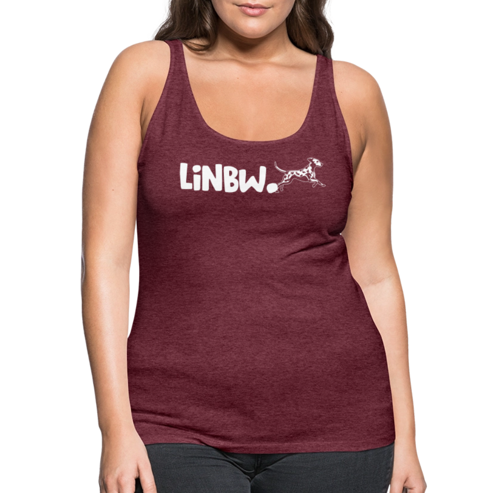 LiNBW. Frauen Tank-Top Life is not just black and white - Bordeauxrot meliert