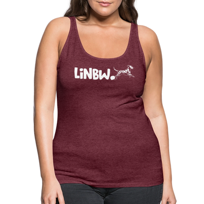 LiNBW. Frauen Tank-Top Life is not just black and white - Bordeauxrot meliert