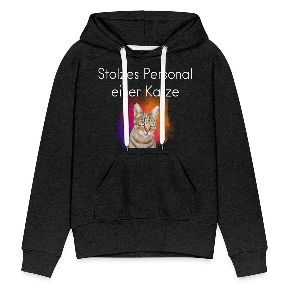 LiNBW.  Frauen Hoodie Stolzes Personal einer Katze - Anthrazit