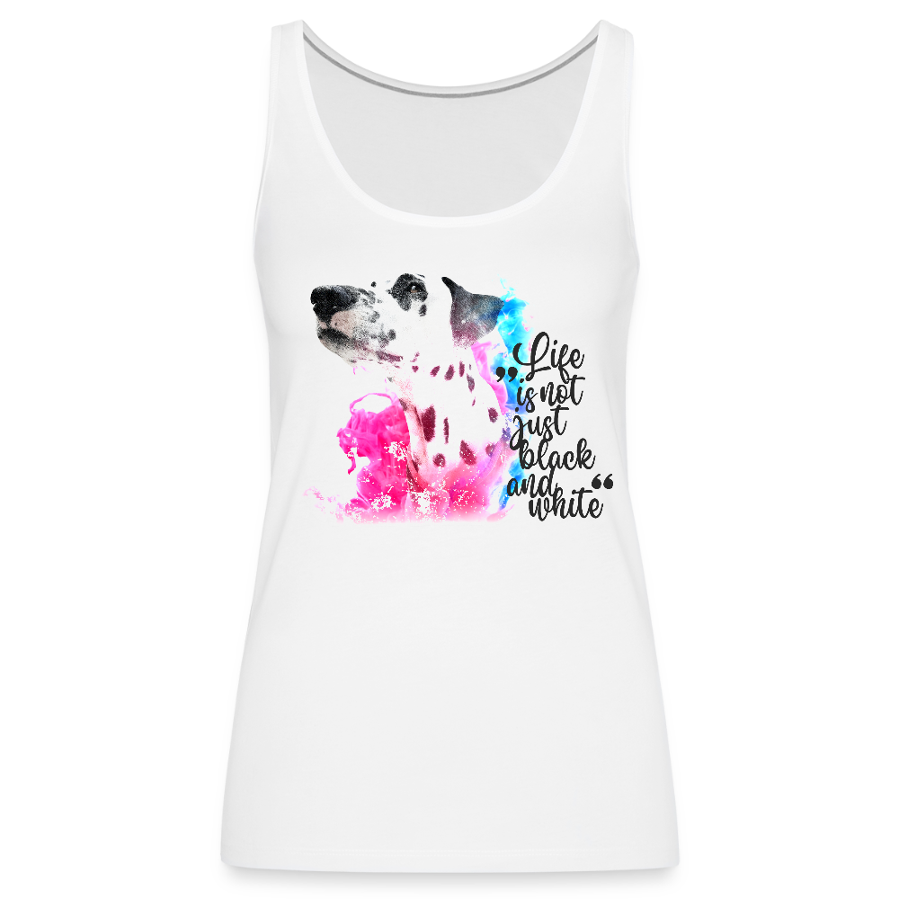 LiNBW. Frauen Tank-Top Dalmatiner Life is not just black and white - Weiß