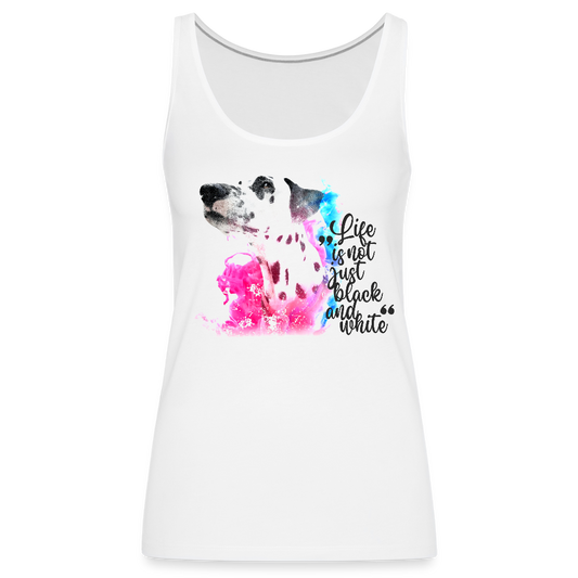 LiNBW. Frauen Tank-Top Dalmatiner Life is not just black and white - Weiß
