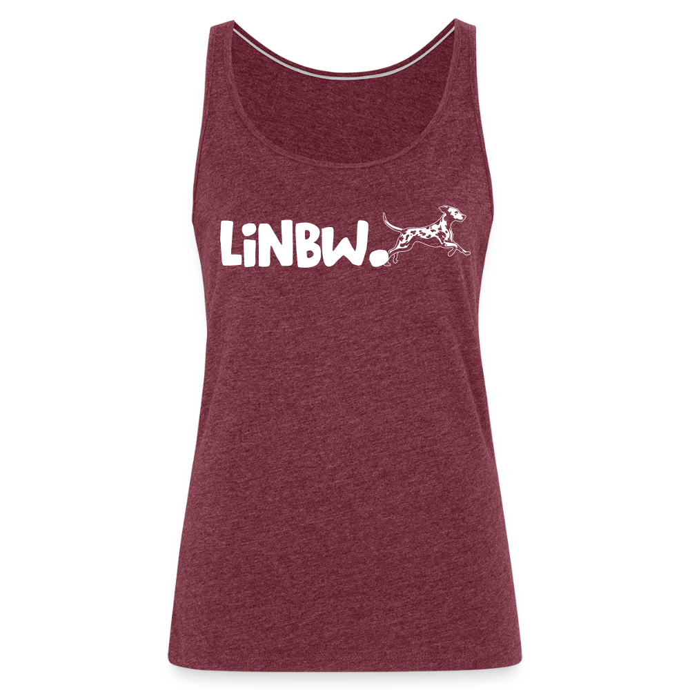 LiNBW. Frauen Tank-Top Life is not just black and white - Bordeauxrot meliert