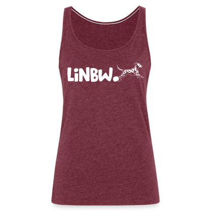 LiNBW. Frauen Tank-Top Life is not just black and white - Bordeauxrot meliert