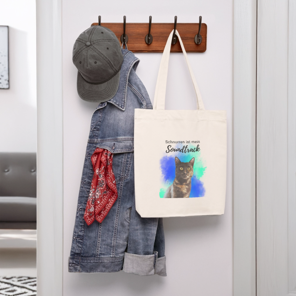 LiNBW. Stoffbeutel Schnurren ist mein Soundtrack - Naturweiß