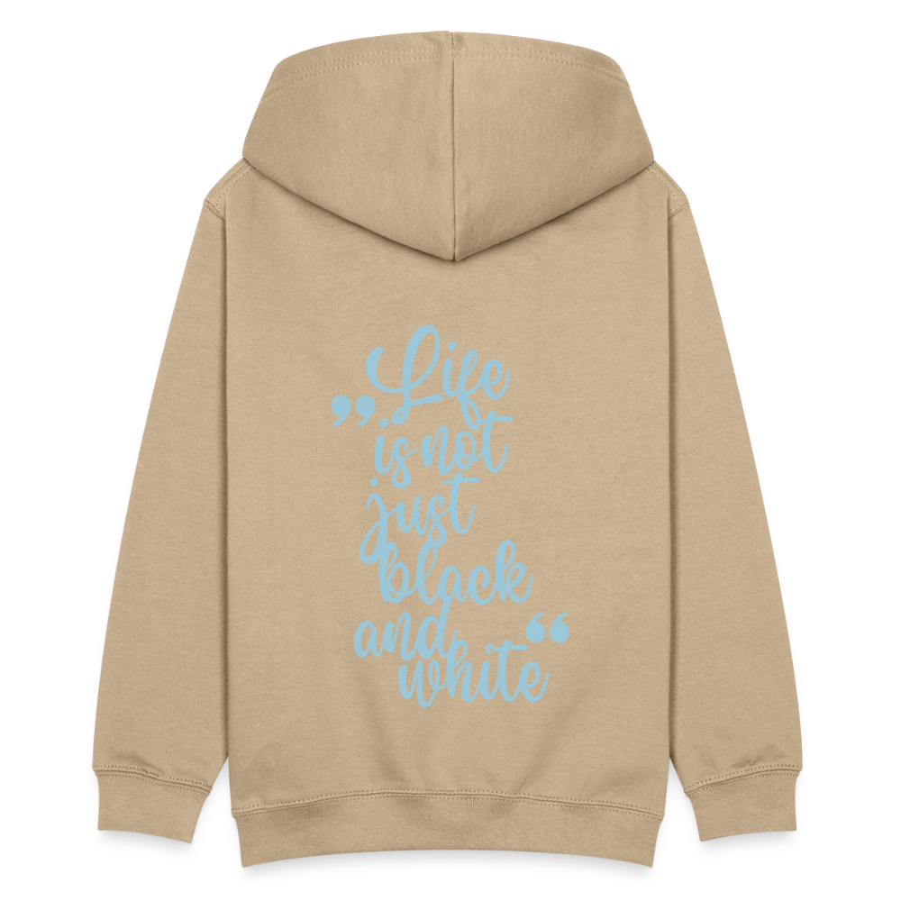 LiNBW. Kinder Hoodie Life is not just black and white - Sand