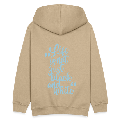 LiNBW. Kinder Hoodie Life is not just black and white - Sand