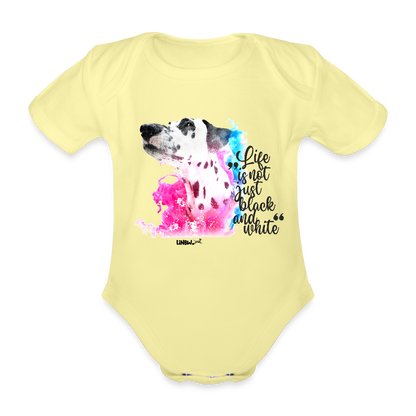 LiNBW. Body Kurzarm Dalmatiner Life is not just black and white - Hellgelb