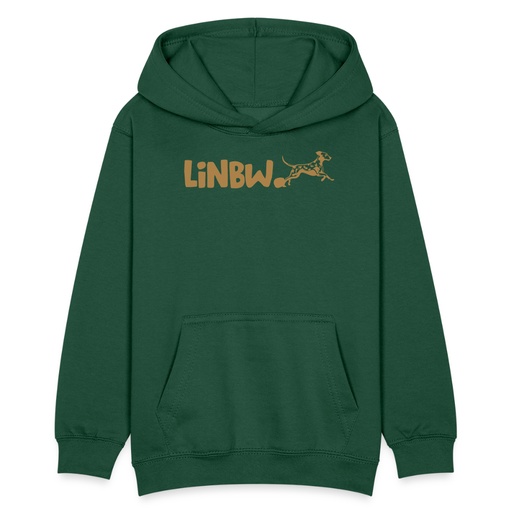 LiNBW. Kinder Hoodie Life is not just black and white - Flaschengrün