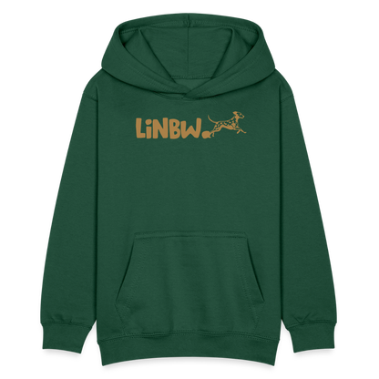 LiNBW. Kinder Hoodie Life is not just black and white - Flaschengrün