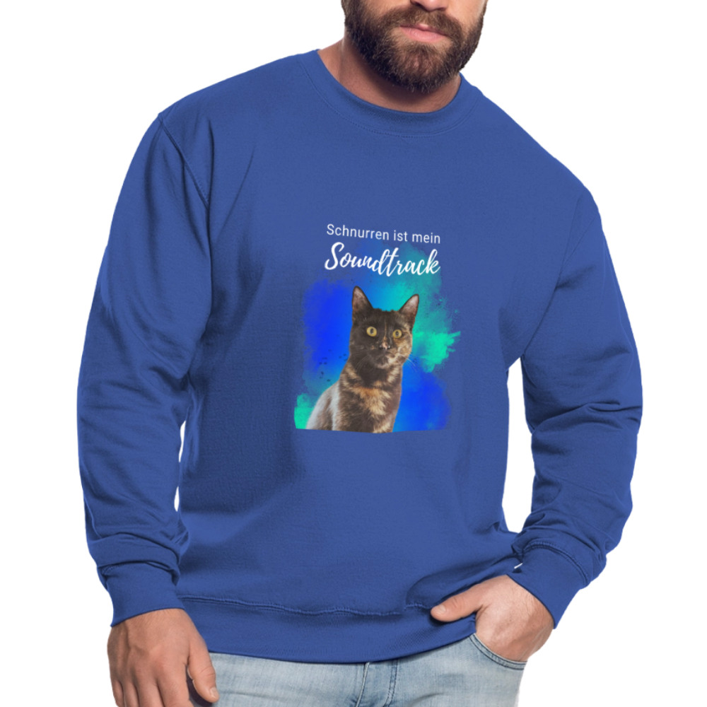 LiNBW. Männer Pullover Schnurren ist mein Soundtrack - Royalblau
