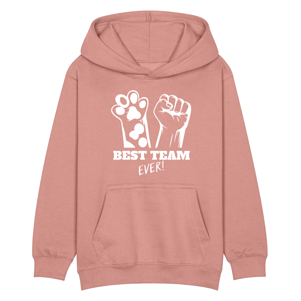 LiNBW. Kinder Hoodie Best Team Ever - Altrosa