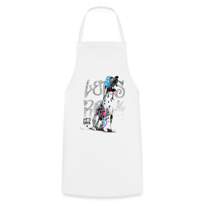 Kochschürze „Let’s Rock“ – Für Dalmatiner-Fans mit Rhythmus im Blut - Weiß