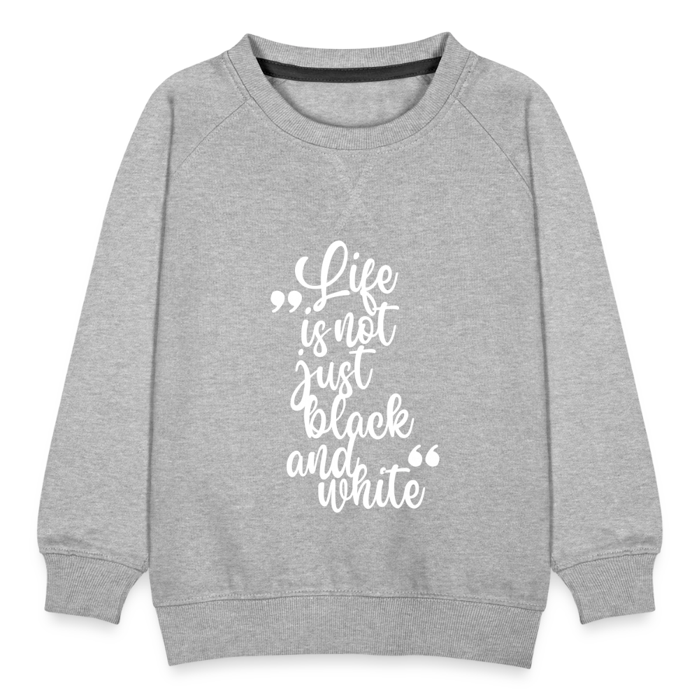 LiNBW. Kinder Pullover Life is not just black and white - Grau meliert