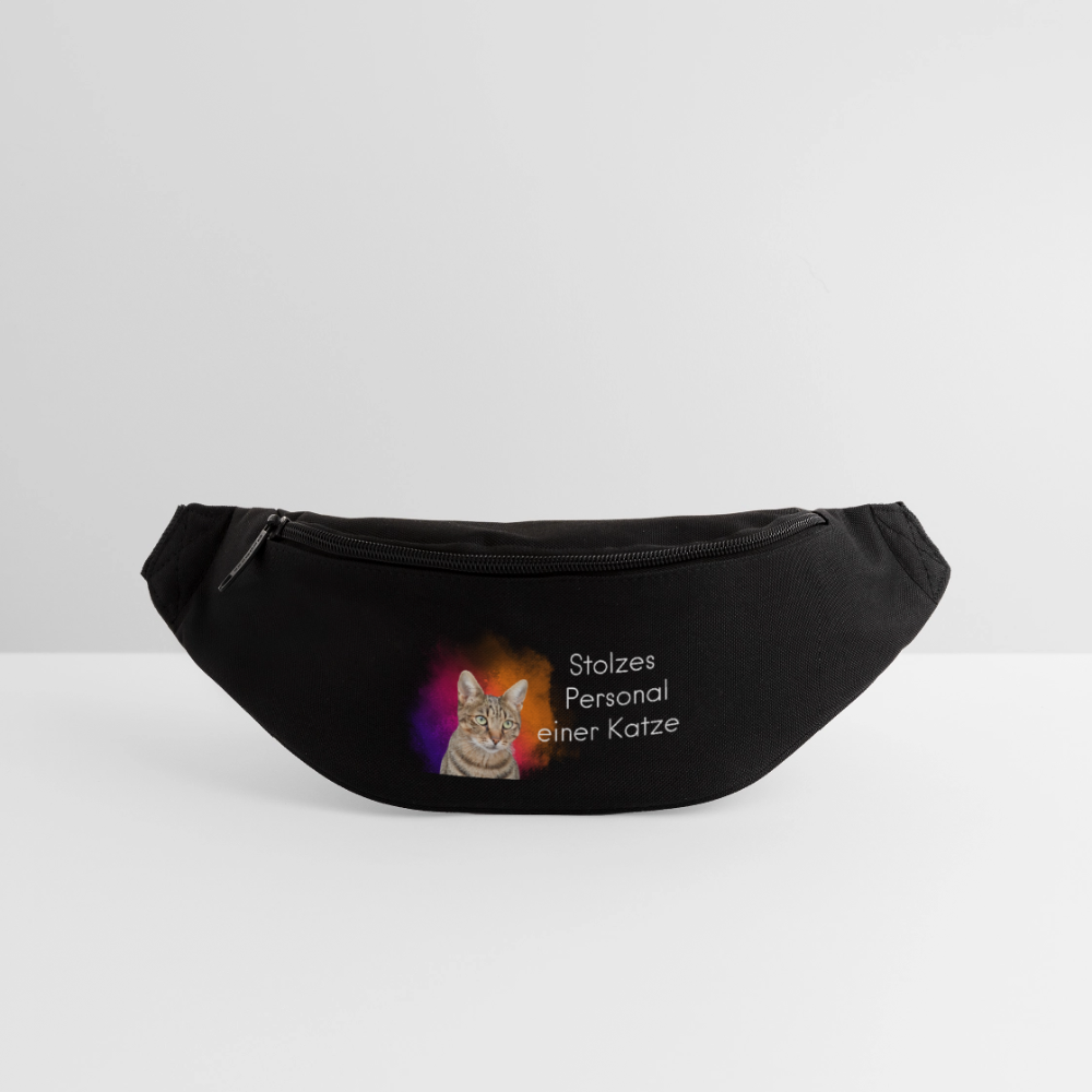 LiNBW. Gürteltasche Stolzes Personal einer Katze - Schwarz