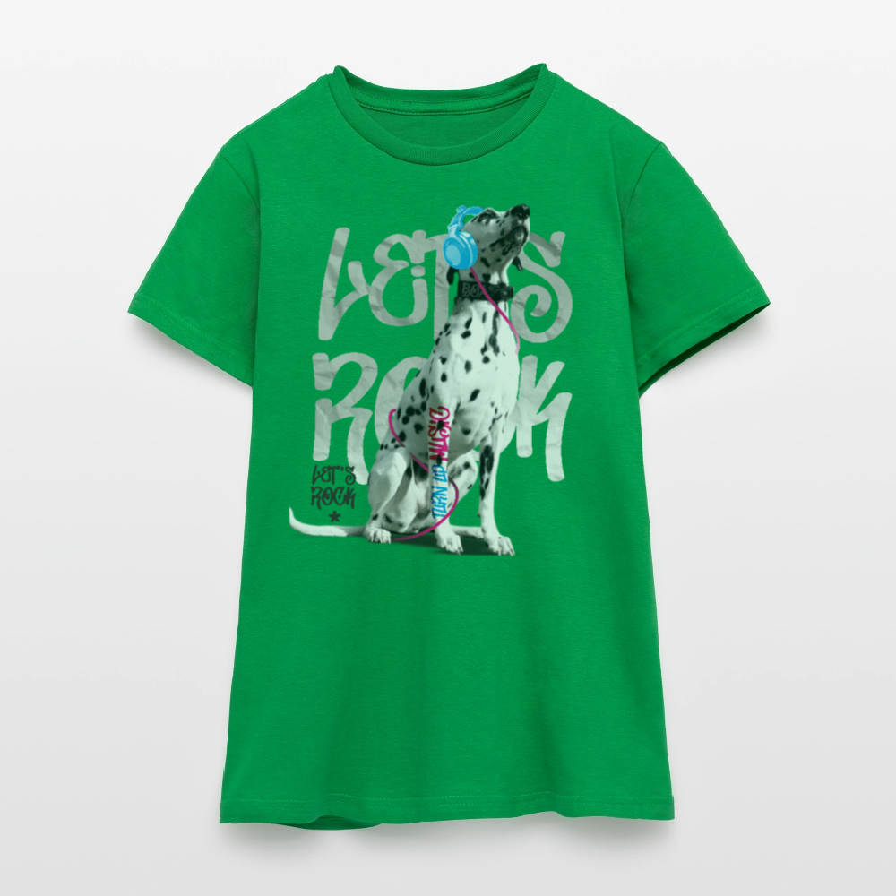 LiNBW. Frauen T-Shirt Dalmatiner Let's Rock - Kelly Green