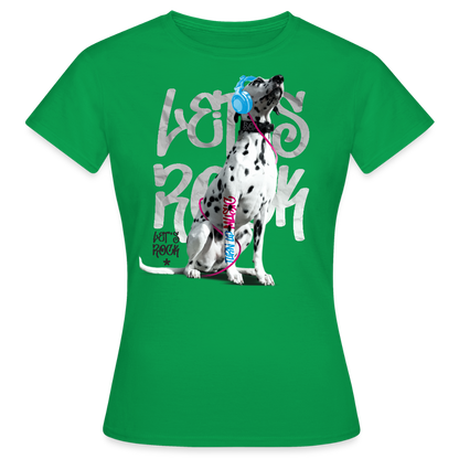 LiNBW. Frauen T-Shirt Dalmatiner Let's Rock - Kelly Green