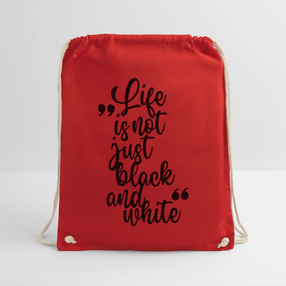 LiNBW. Turnbeutel Life is not just black and white - Rot