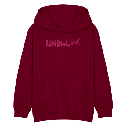 LiNBW. Kinder Hoodie Life is not just black and white - Bordeaux