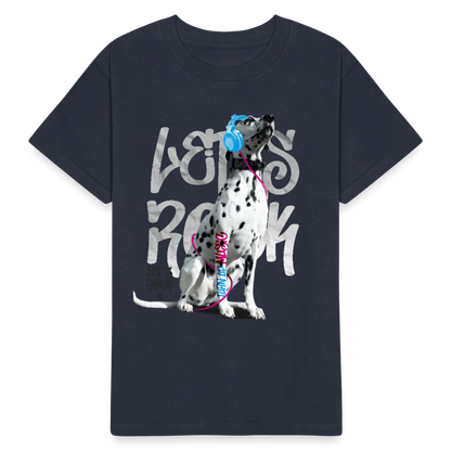 Kinder-T-Shirt – Let's Rock mit Dalmatiner | Musikfans aufgepasst! - Navy