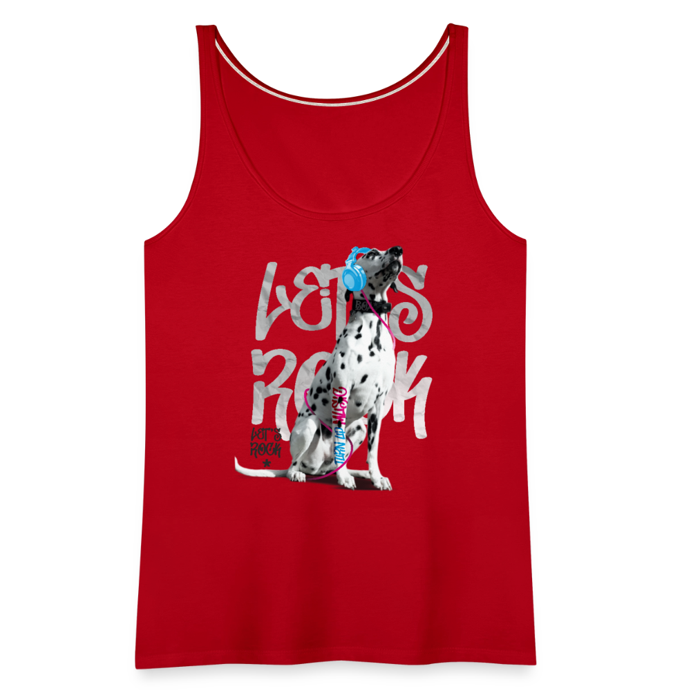 LiNBW. Frauen Tank-Top Dalmatiner Let's Rock - Rot