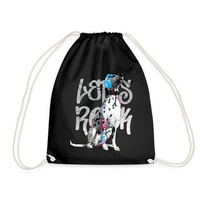 LiNBW. Turnbeutel Dalmatiner Let´s Rock - Schwarz