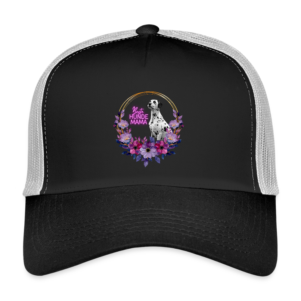 LiNBW. Cap Dalmatiner Beste Hundemama - Schwarz/Steingrau