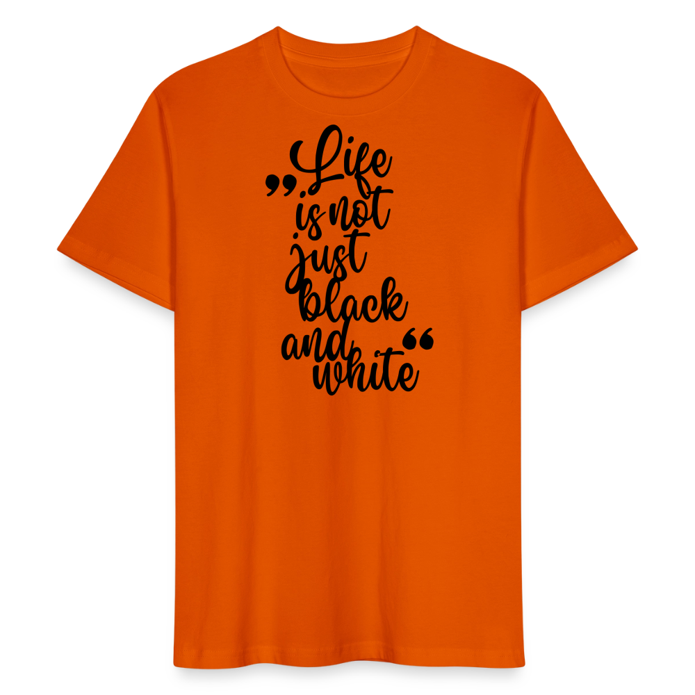 LiNBW. Männer T-Shirt Life is not just black and white - Tieforange
