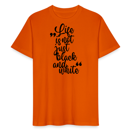 LiNBW. Männer T-Shirt Life is not just black and white - Tieforange