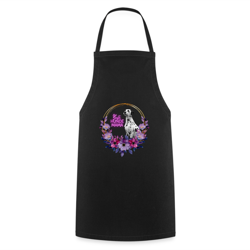 Kochschürze „Beste Hundemama“ – Für die Queen aller Fellnasen - Schwarz