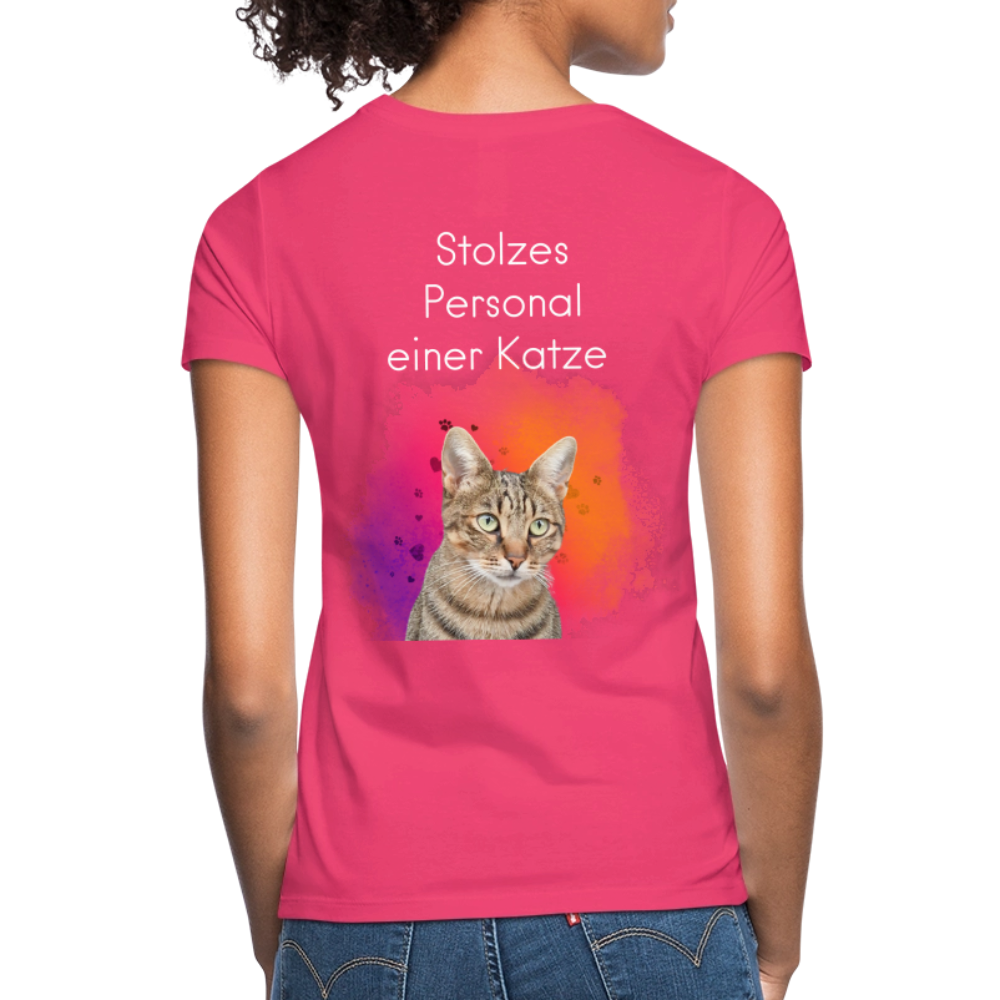 LiNBW. Frauen T-Shirt Stolzes Personal einer Katze - Azalea