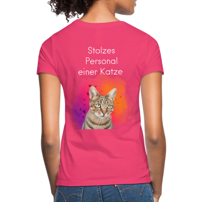 LiNBW. Frauen T-Shirt Stolzes Personal einer Katze - Azalea