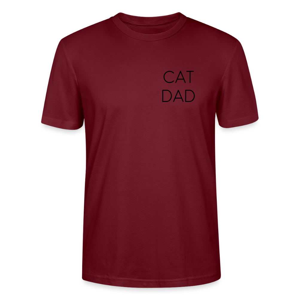 LiNBW. Männer T-Shirt Stolzes Personal einer Katze - Burgunderrot