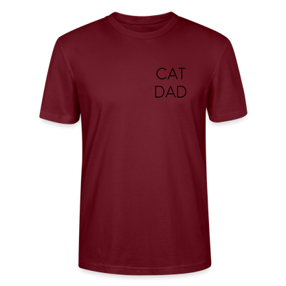 LiNBW. Männer T-Shirt Stolzes Personal einer Katze - Burgunderrot