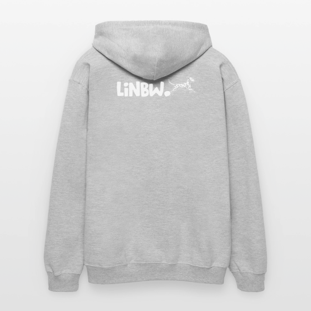 LiNBW. Männer & Frauen Hoodie Life is not just black and white - Hellgrau meliert