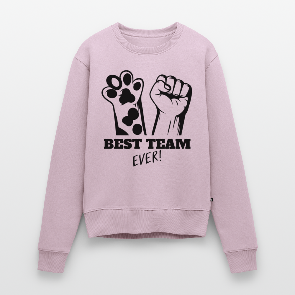 Damen Pullover „Best Team Ever“ –  für wahre Freundschaft 🐾✊ - Altrosa