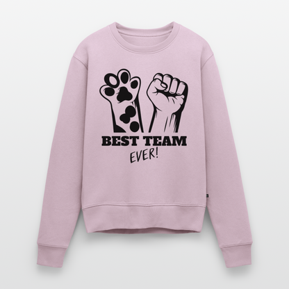 Damen Pullover „Best Team Ever“ –  für wahre Freundschaft 🐾✊ - Altrosa