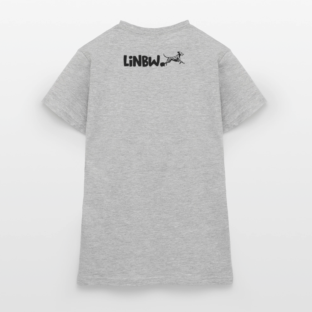 LiNBW. Frauen T-Shirt Dalmatiner Life is not just black and white - Grau meliert