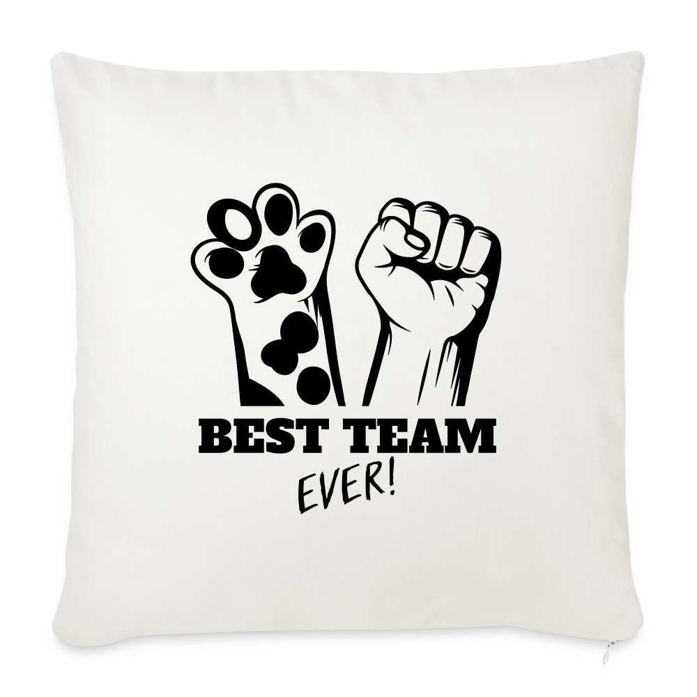 LiNBW. Kissen mit Füllung 45 x 45 cm Best Team Ever - Naturweiß 