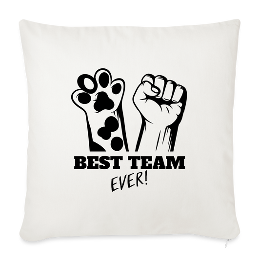 LiNBW. Kissen mit Füllung 45 x 45 cm Best Team Ever - Naturweiß 