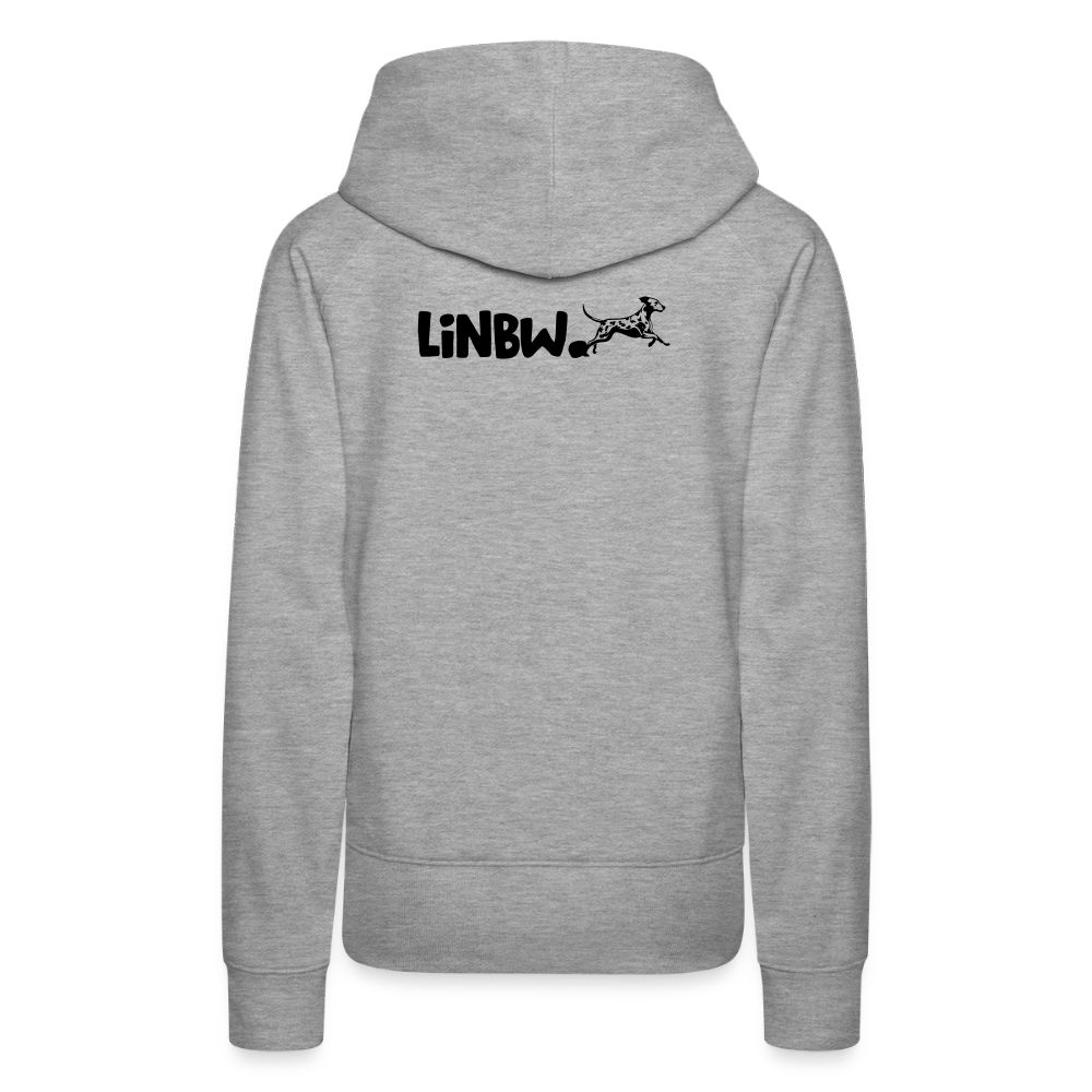 LiNBW. Frauen Hoodie Life is not just black and white - Grau meliert