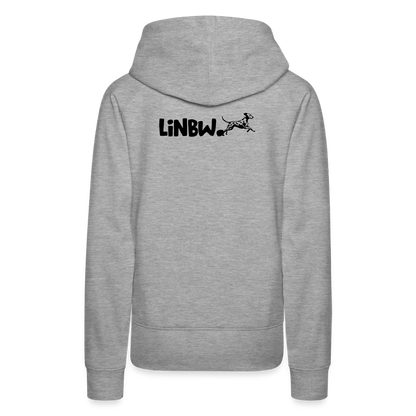LiNBW. Frauen Hoodie Life is not just black and white - Grau meliert