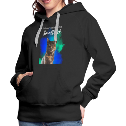 LiNBW.  Frauen Hoodie Schnurren ist mein Soundtrack - Schwarz