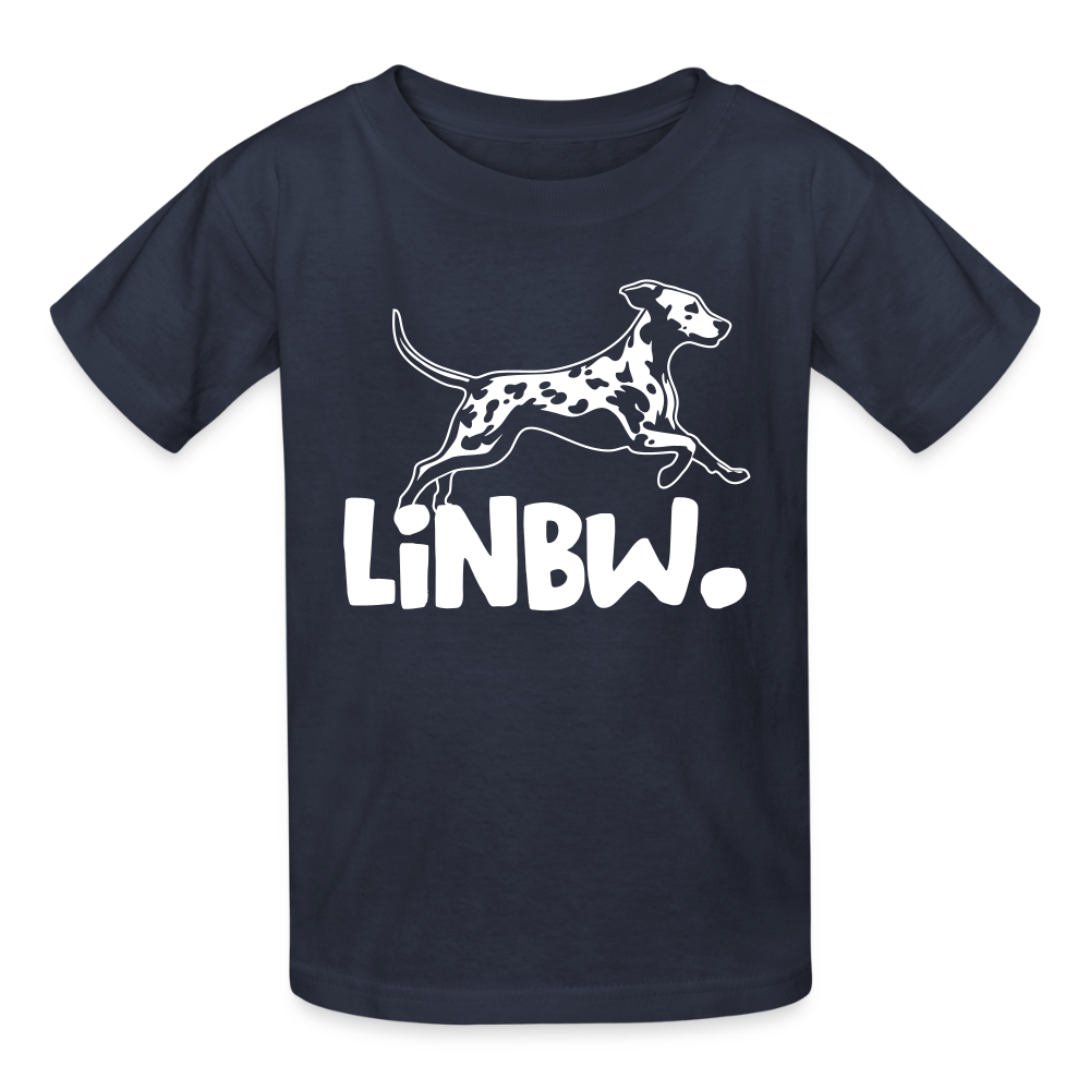 Kinder-T-Shirt – Dalmatiner-Logo „LiNBW.“ | Für kleine Fans mit Stil - Navy