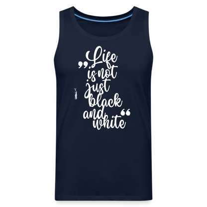 LiNBW. Männer Tank-Top Life is not just black and white - Navy