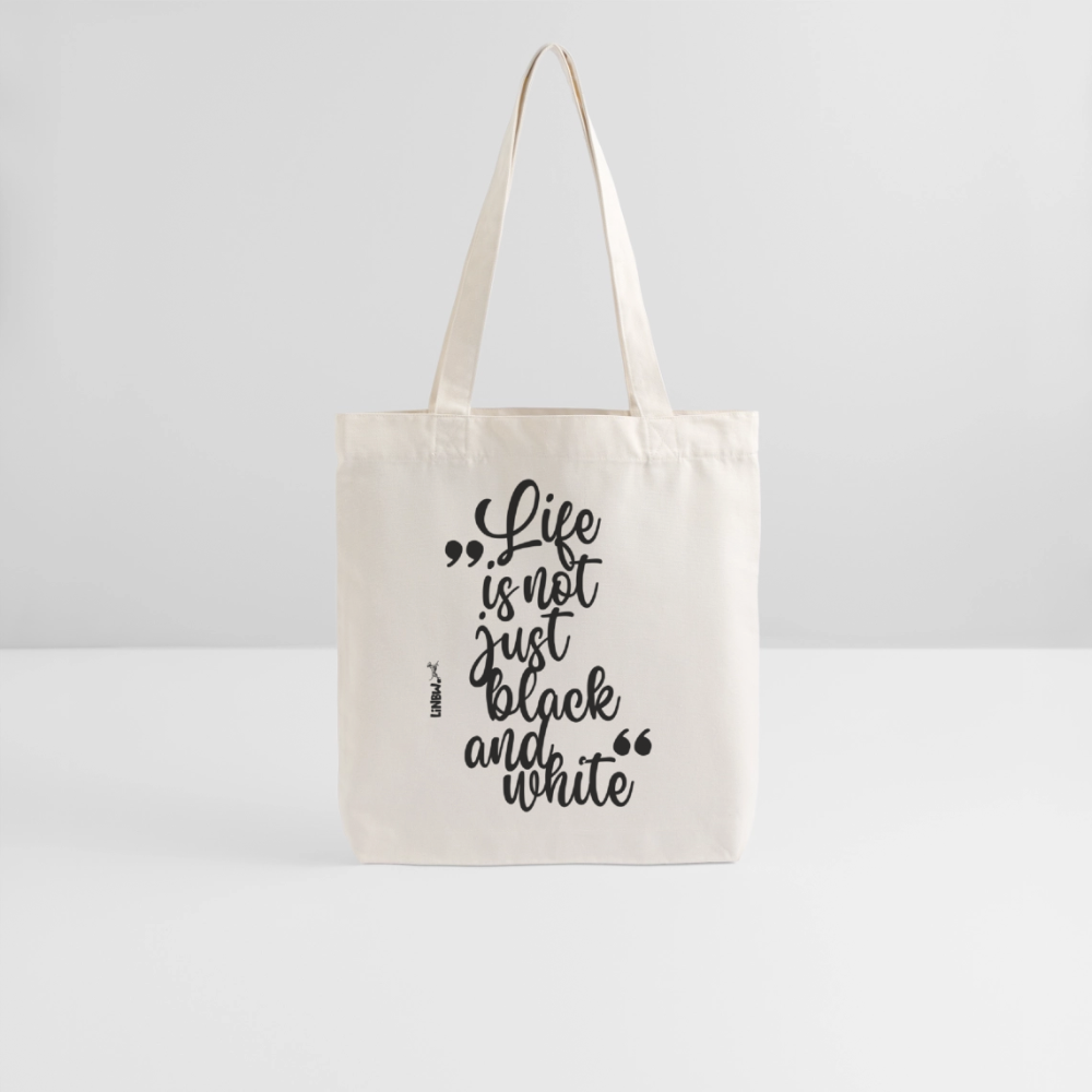 LiNBW. Stoffbeutel Life is not just black and white - Naturweiß