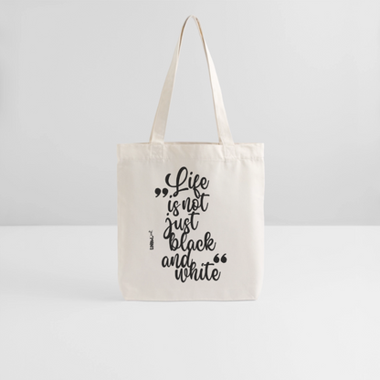 LiNBW. Stoffbeutel Life is not just black and white - Naturweiß